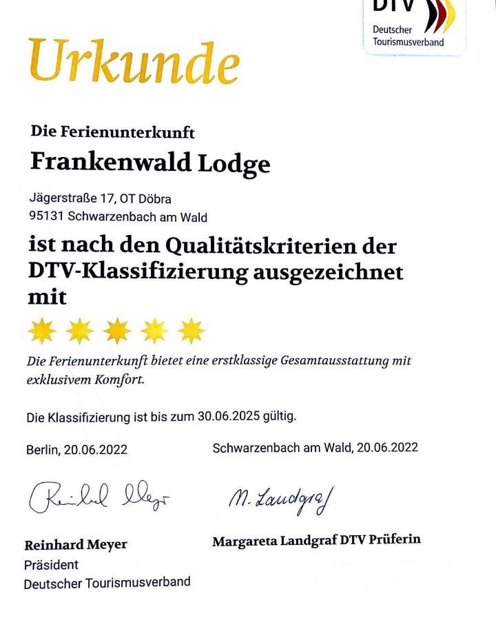 Frankenwald-Lodge Schwarzenbach am Wald 外观 照片